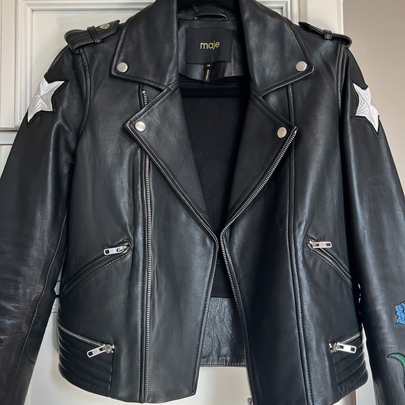 Maje real leather jacket - Picture 3 of 10